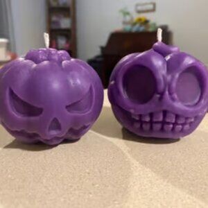 Halloween Pumpkin Candle Set